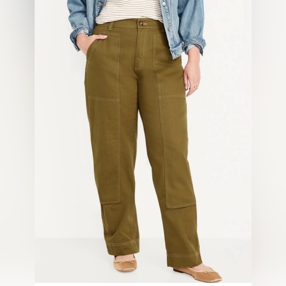 NWT Old Navy Olive Green Utility Pants - Picture 3 of 5